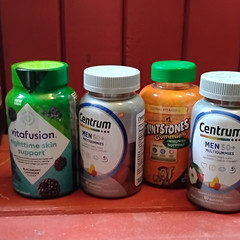 Mixed Brands Vitamin C Gummy Lot: Centrum Men 50+ Flintstones Vitafusion. 4 Botl