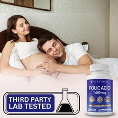 VITBOOST Folic Acid 1000 mcg (1667 mcg DFE) – 360 Tablets