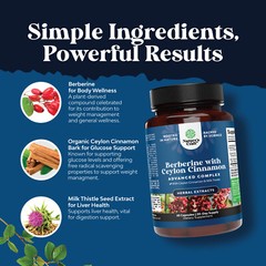 Balancing Berberine Plus 1200mg Per Serving Complex Antioxidant with Ceylon 60ct