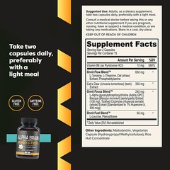 Brain Alpha Memory And Focus 60 Capsules Supplement For Men & Women