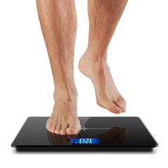 Digital Bathroom Scale 400LB Capacity Extra Wide with Backlit LCD Display