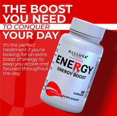 Energy – Memory and Focus Supplements – Energy Boost – Folic Acid – 60 Caps