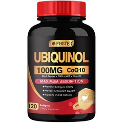 DRFOSTER CoQ10 100mg Ubiquinol – Coenzyme Q10 Co Q 10 120 Count (Pack of 1)