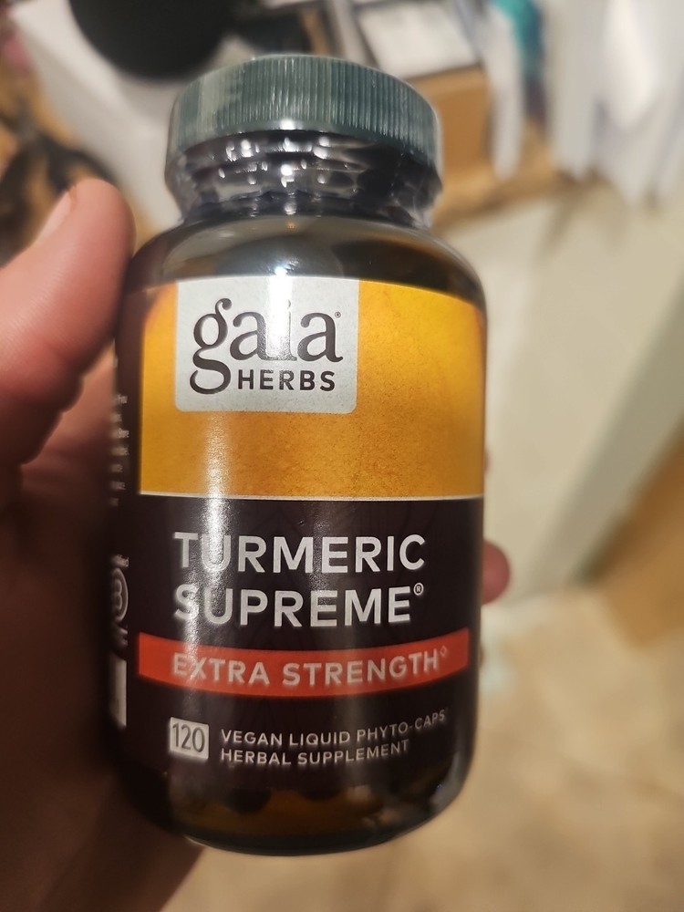 GAIA TUMERIC SUPREME EXTRA STRENGTH. 120 VEGGIE CAPS. EXP 7/2026