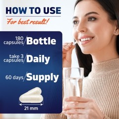 Vitamatic Magnesium Taurate 1500mg per Serving – 180 Vegetarian Capsules (Provid