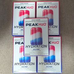 PEAK H2O Ice Pop Zero Sugar Electrolyte Hydration Drink Mix Powder 6 Sticks