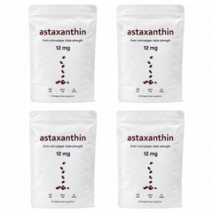 4 pcks Astaxanthin 12mg Antioxidant Softgels 120 ct GMO/Gluten/Soy Free