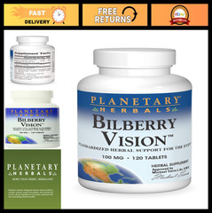 Bilberry Vision Tablets – 120 Count, Supports Eye Health & Vision, Herbal Supple