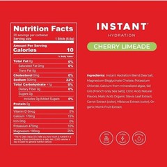 Instant Hydration Sugar Free Electrolytes Powder Packets Cherry Limeade 20 Pack