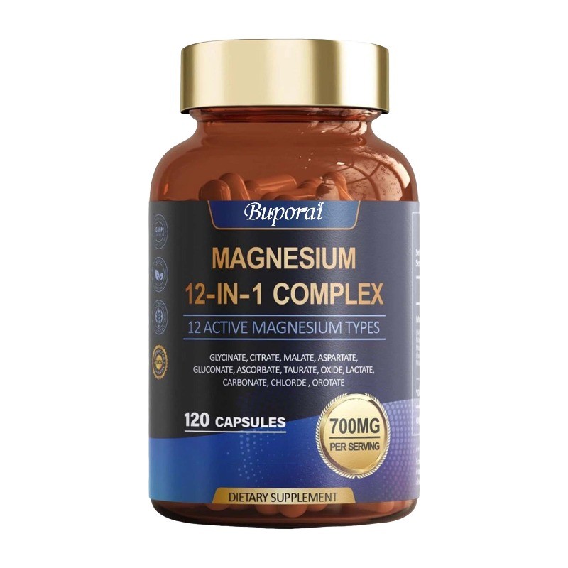 12-IN-1 Magnesium Complex 120pcs,Relaxation,For Deep Sleep, Support Nerve Health