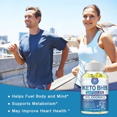 10/60PCS KETO BHB 20000mg PURE Ketone FAT BURNER Weight Loss Diet Pills Ketosis