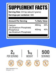 Dicalcium Phosphate Supplement 2.2 Lbs Dietary Mineral Leavening Agent