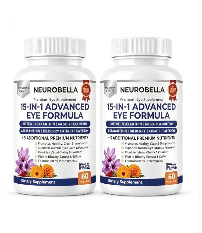 packs 2 Neurobella Eye Formula VisioVance 15 in 1 Advanced Eye Formula