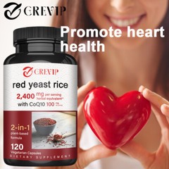Red Yeast Rice 2400mg – CoQ10 – Energy & Stamina, Heart & Cardiovascular Health
