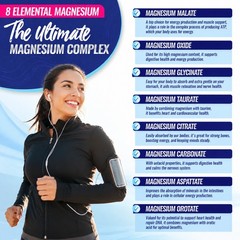 Toplux 8 Forms Magnesium Complex 1000mg Daily Mineral Health Supplement