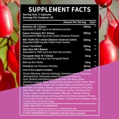 Berberine Supplement Enhance Immune Function Antioxidants 30/60/120 Capsules