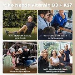 VEV Vitamin D3 + K2 Complex with Virgin Coconut Oil | Daily Immune & Bone Health
