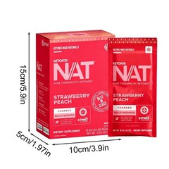 PRUVIT Ketone Drink Keto Nat STRAWBERRY PEACH Charged 20 Pack