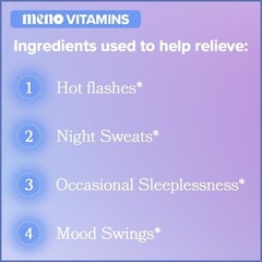MENO Vitamins for Menopause, 30 Servings (Pack of 1) – Menopause Supplements