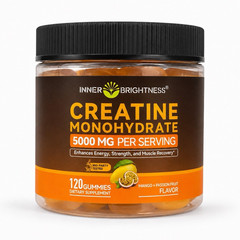 Inner Brightness Creatine Monohydrate 5000mg Gummies Mango+Passion 120