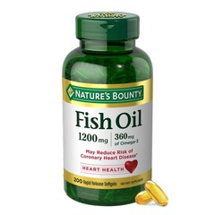 Nature’s Bounty Fish Oil Omega 3 Supplements 200 Count (Pack of 1), 200