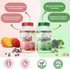 Whole Food Fruits & Vegetables Supplement – Superfood Blend for Energy…05/2028
