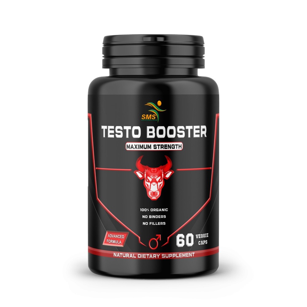 Testo Booster Stamina Energy Performance Pill Organic 60 Veggie Capsules By SMS