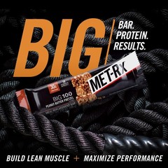 (3 pack) MET-Rx Big 100 High Protein Meal Replacement Bars, Peanut Butter Pretze