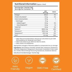 Supply6 Salts | Electrolyte Mix | Zero Added Sugar, (36 Servings, Mango) H495