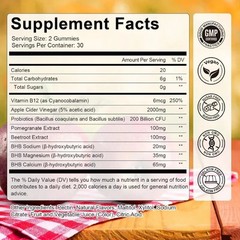Keto ACV 120pcs,Body Shaping,Weight Management,Reduce Bloating,Improve Digestion