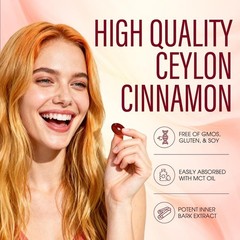 Ceylon Cinnamon 7,200Mg Equivalent | 300 Softgels with MCT Oil | Highly Bioavail