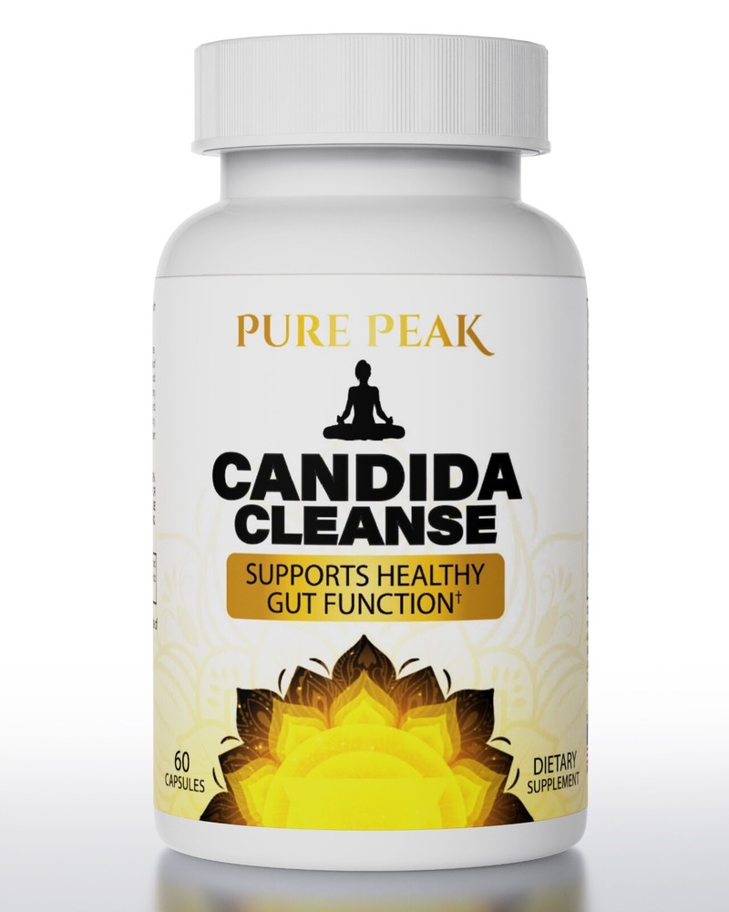 Pure Peak Candida Cleanse – Gut & Colon Support 60 Capsules – for Men & Women