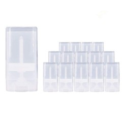 Healthcom 30pcs 0.5 Oz Clear Empty Plastic Deodorant Containers 30 Pcs,