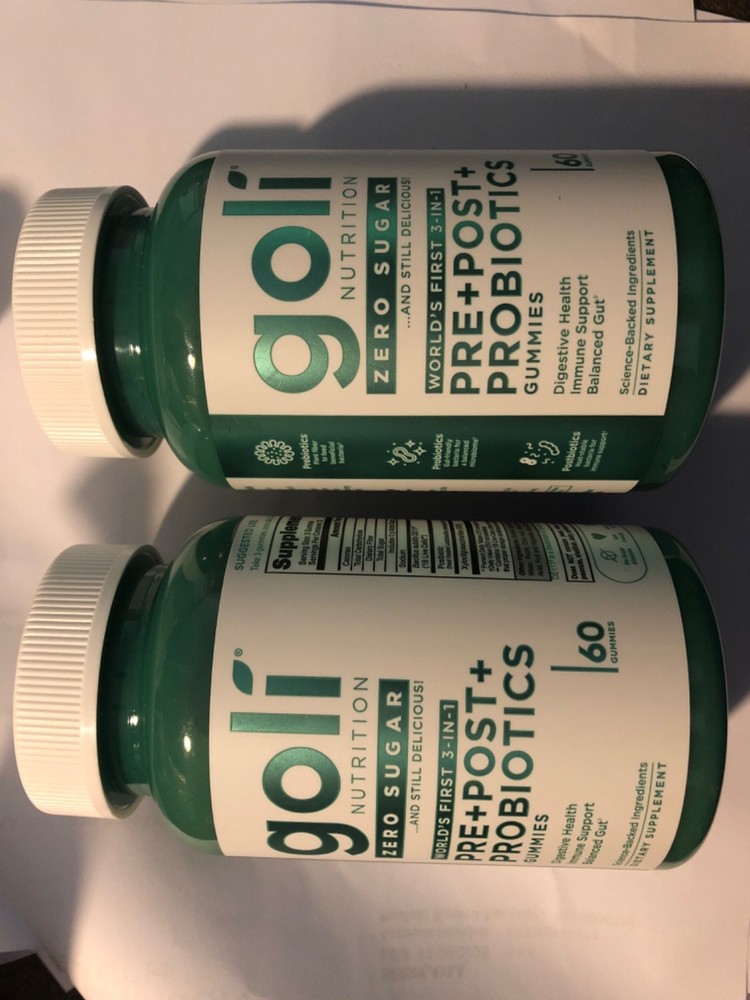 Goli Nutrition Zero Sugar Pre+Post+Probiotic Gummies 120ct Supplement New Sealed