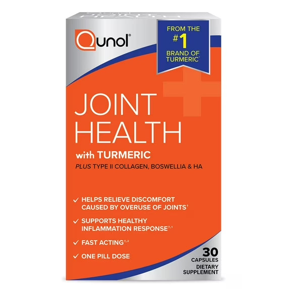 Qunol Joint Comfort with Turmeric 410mg, Joint Support Capsules, 30 Ct – 04/2026