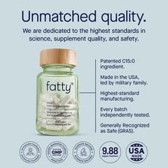 Fatty15 C150 Pentadecanoic Acid Healthy Aging Supplement 3 Month Supply 3X …