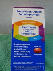 Bausch + Lomb PreserVision Vitamin and Mineral Supplement-120 Softgels Ex-1/26
