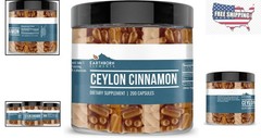 200 Count Ceylon Cinnamon Capsules – Natural, No Fillers for Optimal Health