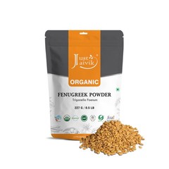 Just Jaivik 100% Organic Fenugreek Powder 0.5 lb / 8 Ounce (Pack of 1), cream