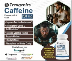 Trexgenics CAFFEINE 200 mg Pharmaceutical Grade Cognitive Functio – 60 Caps