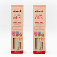 (2) NEW Vitapod x Paris Hilton Starter Kits 22oz Bottle + 6 Pks, Champagne Kiss
