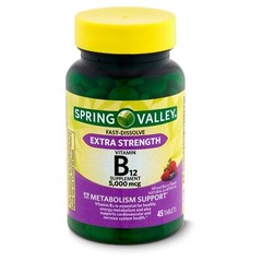 Spring Valley B12 Extra Strength Fast Dissolve Tablets – Mixed Berry, 5000mcg, 4