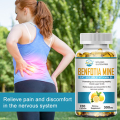 Benfotiamine 300mg Veg Capsules Fat Soluble Thiamine Vit B1 NON-GMO, Gluten Free