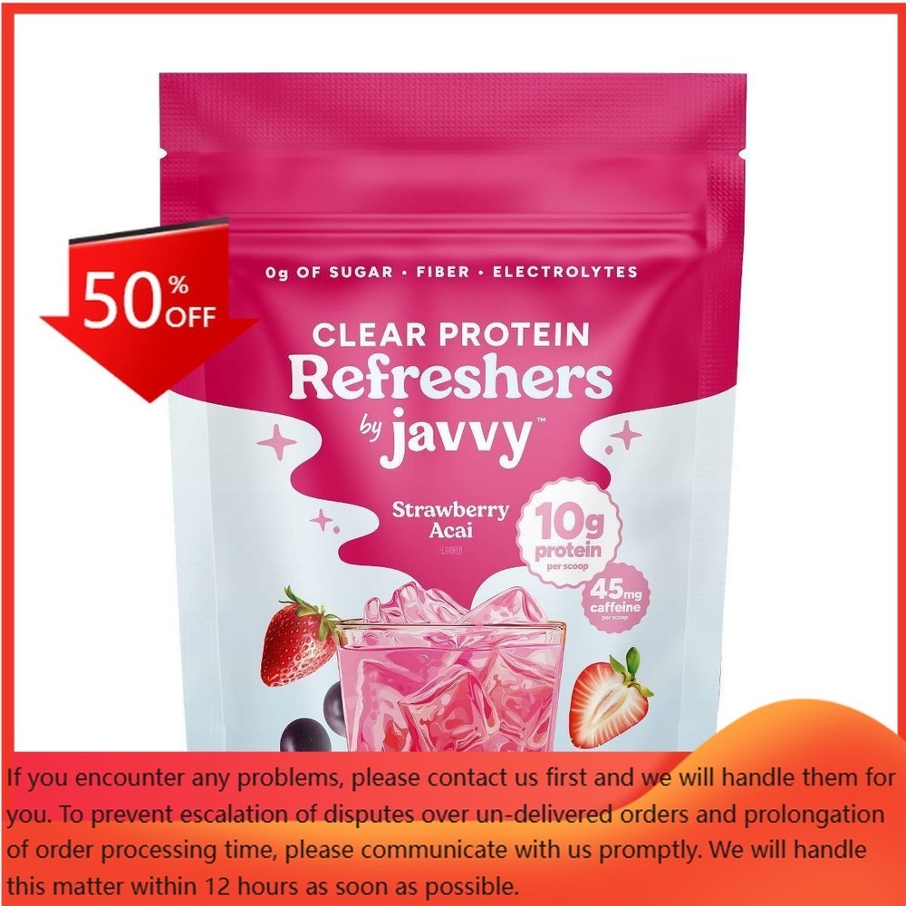 Javvy Strawberry Acai Clear Protein Refreshers – 9.2oz