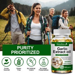 Garlic Oil 5000mg 120 Rapid Release Softgels Capsules 5000 Extract organic Pills