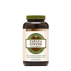 Gnc Natural Brand Papaya Enzyme 600 Chewable Tablets