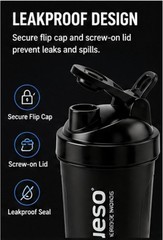 Protein Shaker Bottle 24oz / 700ml, Leakproof BPA-Free Shaker Cup with Mixing