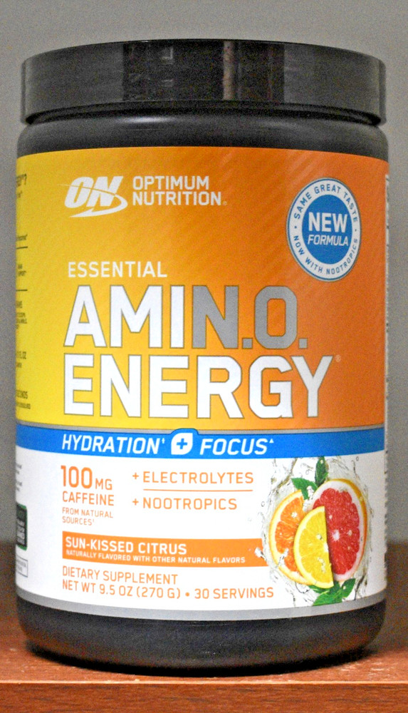 Amino Energy Hydration + Focus Sun-Kissed Citrus Optimum Nutrition 9.5 oz NEW