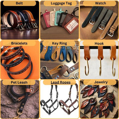 Leather Strap | 100% Real Cowhide | 1.5-2mm Thick | 72 Inches Long | Full Grain