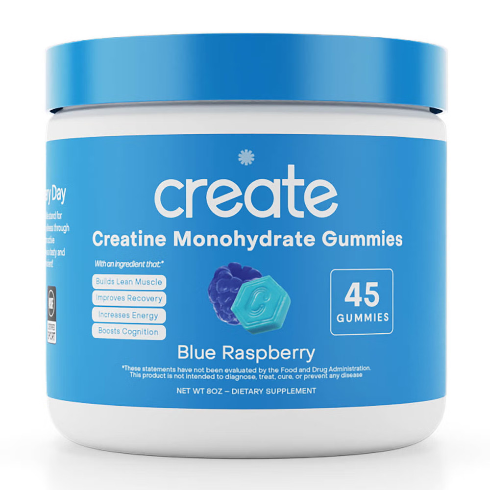 Creatine Monohydrate Gummies – Blue Raspberry – 45 Gummies (15 Servings)
